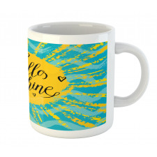 Sun Motif Stripes Mug