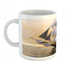 Ship Sailing on Ocean Mug