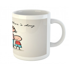 Cartoon Son and Daughter Mug