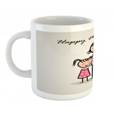 Cartoon Son and Daughter Mug