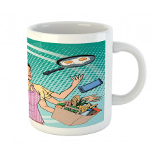 Pop Art Busy Woman Housework Mug