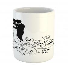 Bride and Groom Abstract Art Mug