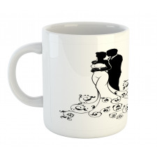 Bride and Groom Abstract Art Mug