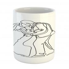 Kissing Romantic Couple Sketch Mug