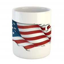 Patriotic Waving USA Flag Mug