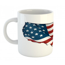 Patriotic Waving USA Flag Mug