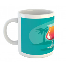 Cherry Cocktail Blue Mug