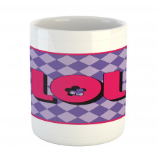 Laugh out Loud Checkered Mug