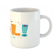 Message Expression Floral Mug