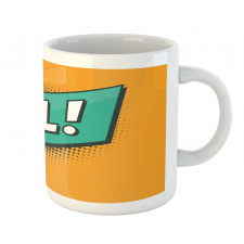 Retro Text with Speech Bubble Mug