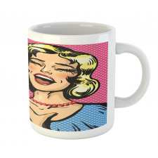 Laughing Woman with Closed Eyes Mug