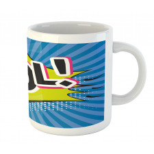 Speech Bubble Halftone Stripes Mug