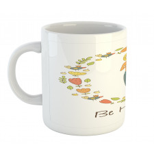 Girl with Flowers Birds Mug