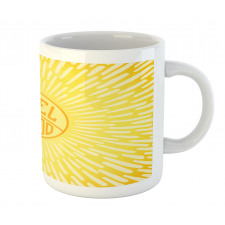 Text Radially Sunbeams Mug