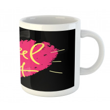 Pink Heart Shape Valentines Mug