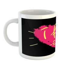 Pink Heart Shape Valentines Mug