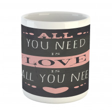 Drawn Letters Chalkboard Mug