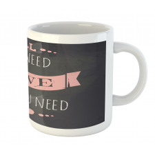 Drawn Letters Chalkboard Mug