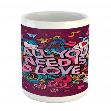 Colorful Cartoon Doodle Art Mug