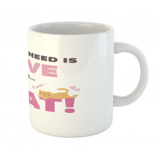 Retro Letters Kitten Mug