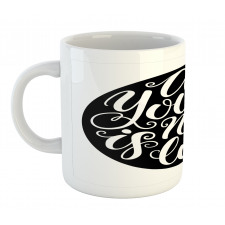 Swirly Hand-writing Phrase Mug