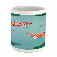 Japanese Koi Swimming Pond Mug