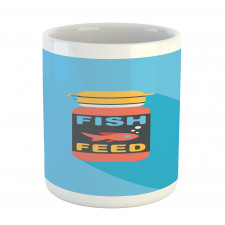 Pet Fish Feed Flat Mug