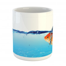 Small Fish with Shark Fin Mug