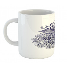 Koi Carp in Dark Blue Tone Mug