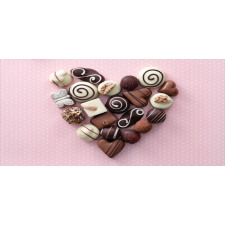 Candies in a Heart Shape Mug