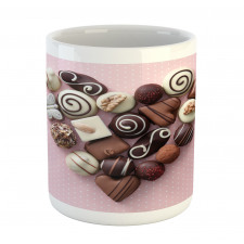 Candies in a Heart Shape Mug