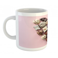 Candies in a Heart Shape Mug