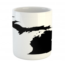 Abstract Black Silhouette Mug