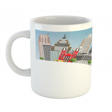 Detroit USA Skyline Art Mug