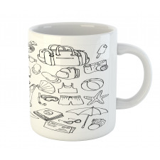 Sea Hand-drawn Sketches Art Mug