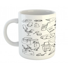 Sea Hand-drawn Sketches Art Mug