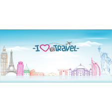 I Love to Travel Words Sky Mug