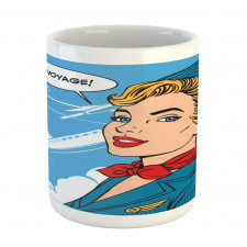 Bon Voyage Stewardess Retro Mug