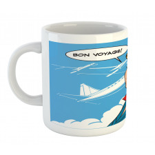 Bon Voyage Stewardess Retro Mug