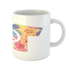 T-Shirt Design Hippie Style Mug