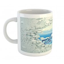 Breaking Wall Santorini Mug