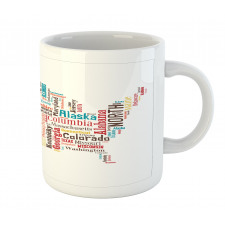 Map Cities Towns Names Mug