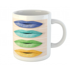 Several Color Lips Palette Mug