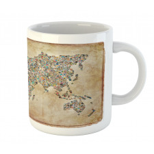 Vintage Collage World Map Mug