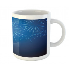 Celebration Elements on Blue Mug