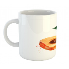 Watercolor Half Apricot Mug