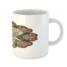 Exotic Vivid Tiled Elephant Mug