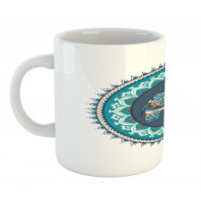 Vivid Glazed Tile Elephant Mug