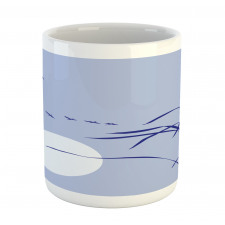 Abstract Team of Geese Moon Mug