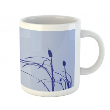 Abstract Team of Geese Moon Mug